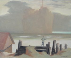 Rick Amor Study for Boy Looking at a Ship, 1998 oil on canvas, 38 x 46 cm Image courtesy of Annette Larkin Fine Art and Niagara Galleries