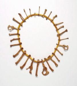Bone necklace. Baruya people. 28 mammalian bones, 89cm l. COll: AGNSW, Gift of Stan Moriarty, 1977.© Baruya people, under the endorsement of the Pacific Islands Museums Association's (PIMA) Code of Ethics