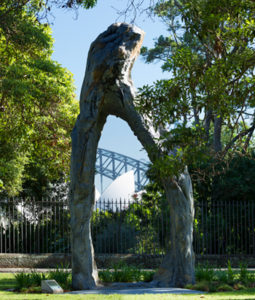 Peter Lundberg Barrel Roll 2012. Balnaves Sculpture by the Sea Collection, in the Royal Botanic Gardens Sydney
