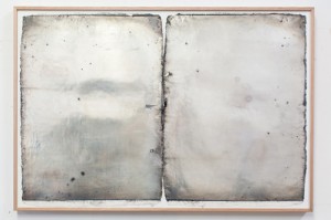 Coen Young First mirrors 2014, acrylic, enamel and silver nitrate on paper. Image courtesy the artists and WW Projects