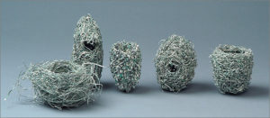 Fiona Hall Nests 2003-2005. shredded US dollars. Purchased 2006. QAG GOMA Acquisitions Fund Collection: QAG. Image courtesy the artist