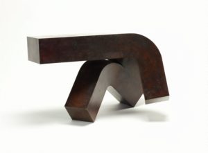 Clement Meadmore Overhang 1986. bronze 2/6 52x70x46cm. Gift of Danny & Lisa Goldberg 2013. Donated through the Aust Govt's Cultural Gifts Program