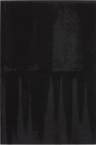 Glenn Ligon Masquerade ii, #13. 2012. Silkscreen & coal dust on canvas. Image courtesy the artist